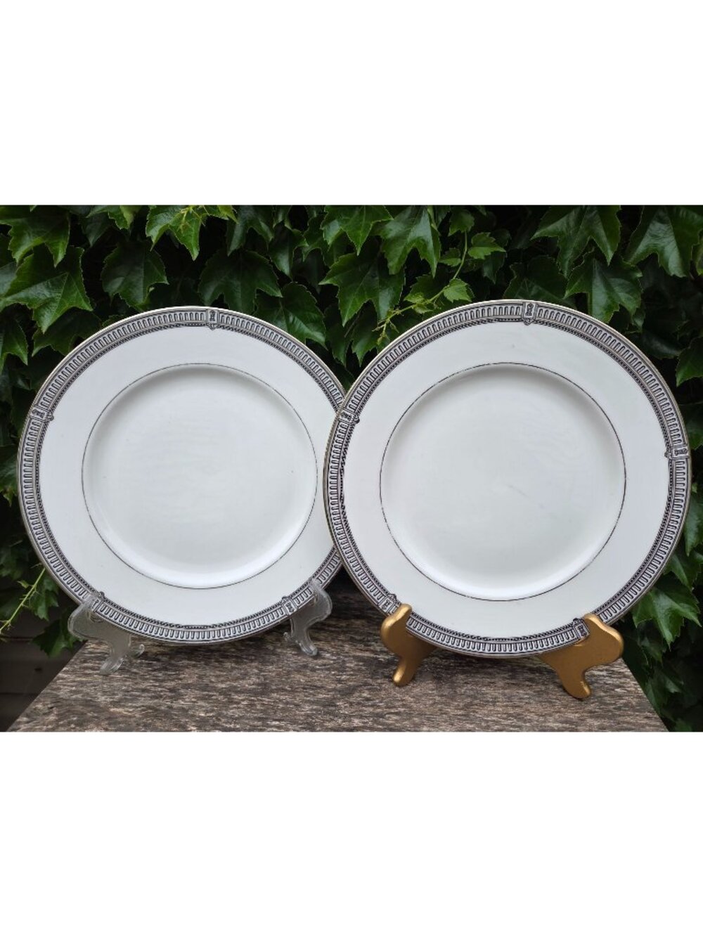 2 Lenox Architects Table Fine Bone China 10 3/4" Dinner Plates  Made In USA